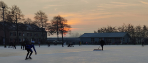 Schaatsen op de landijsbaan